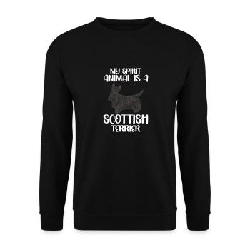 Scottish Terrier Scottie Dog - Unisex Sweatshirt - black - Front - Alina (178cm) & Michal (187cm)