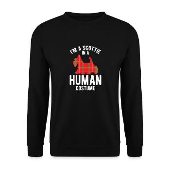 Scottish Terrier Scottie Hund - Unisex Pullover - Schwarz - Vorne - Alina (178cm) & Michal (187cm)