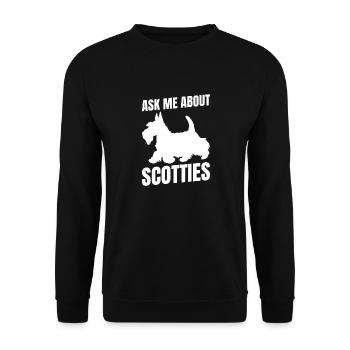 Scottish Terrier Scottie Hund - Unisex Pullover - Schwarz - Vorne - Alina (178cm) & Michal (187cm)