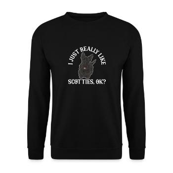 Scottish Terrier Scottie Dog - Unisex Sweatshirt - black - Front - Alina (178cm) & Michal (187cm)