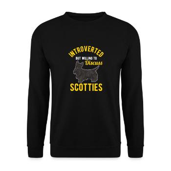 Scottish Terrier Scottie Hund - Unisex Pullover - Schwarz - Vorne - Alina (178cm) & Michal (187cm)