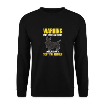 Scottish Terrier Scottie Dog - Unisex Sweatshirt - black - Front - Alina (178cm) & Michal (187cm)