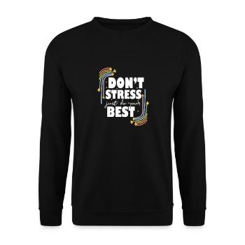Jour de test Ne stressez pas, faites simplement votre meilleur professeur - Sweat-shirt Unisexe - noir - Devant - Alina (178cm) & Michal (187cm)