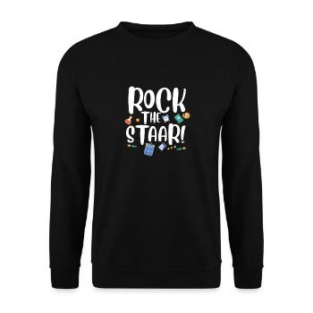 Journée de test amusante de Rock the Staar Journée de jeu de mots - Sweat-shirt Unisexe - noir - Devant - Alina (178cm) & Michal (187cm)