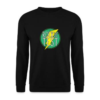 Rock the Test Funny Test Day Student Teacher - Unisex Sweatshirt - black - Front - Alina (178cm) & Michal (187cm)