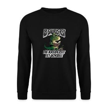 Abi Saurus Rex Abschluss Jahrgang 2023 AK23 - Unisex Pullover - Schwarz - Vorne - Alina (178cm) & Michal (187cm)