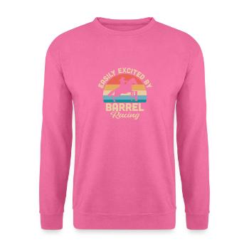 Retro Sunset Rodeo Vintage Easily Excited By Barre - Unisex Pullover - Pink - Vorne