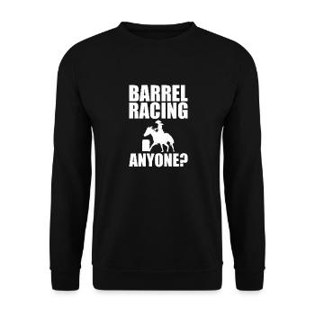Barrel Racing Sport Western Barrel Racer Horse Lov - Unisex Pullover - Schwarz - Vorne - Alina (178cm) & Michal (187cm)