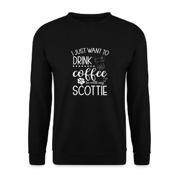 Scottish Terrier Scottie Hund - Unisex Pullover - Schwarz - Vorne - Alina (178cm) & Michal (187cm)