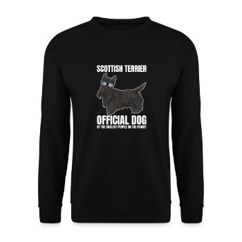 Scottish Terrier Scottie Hund - Unisex Pullover - Schwarz - Vorne - Alina (178cm) & Michal (187cm)
