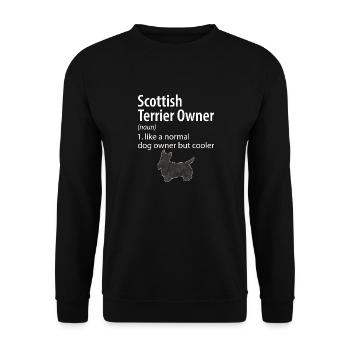 Scottish Terrier Scottie Hund - Unisex Pullover - Schwarz - Vorne - Alina (178cm) & Michal (187cm)