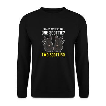 Scottish Terrier Scottie Dog - Unisex Sweatshirt - black - Front - Alina (178cm) & Michal (187cm)
