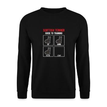 Scottish Terrier Scottie Dog - Unisex Sweatshirt - black - Front - Alina (178cm) & Michal (187cm)