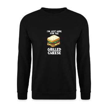 Lustiges Sandwich-Zitat Food-Liebhaber-Käse-Sandwiches - Unisex Pullover - Schwarz - Vorne - Alina (178cm) & Michal (187cm)