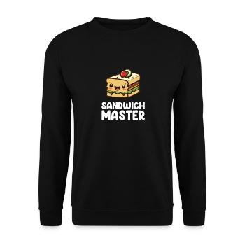 Lustige Sandwich-Liebhaber-Food-Sandwiches - Unisex Pullover - Schwarz - Vorne - Alina (178cm) & Michal (187cm)