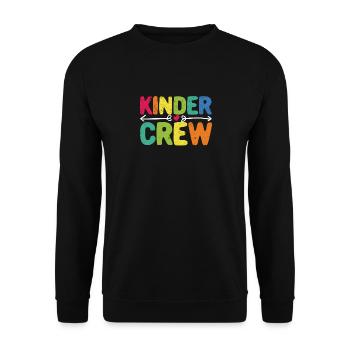 Kinder Crew Kindergarten Lehrer Lustig Erster Tag - Unisex Pullover - Schwarz - Vorne - Alina (178cm) & Michal (187cm)