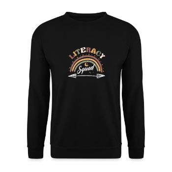 Escouade d’alphabétisation Enseignante en lecture Intervenante - Sweat-shirt Unisexe - noir - Devant - Alina (178cm) & Michal (187cm)