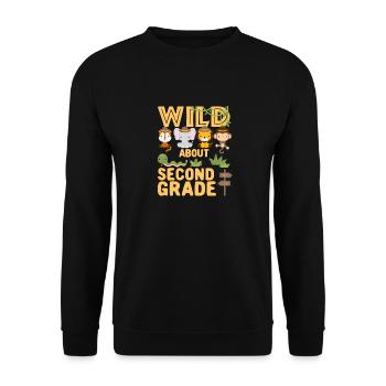 Wild About Second Grade 2nd Back To School Klassen - Sweat-shirt Unisexe - noir - Devant - Alina (178cm) & Michal (187cm)