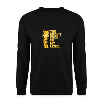 You aren't even on my Level Giraffe Safari - Unisex Sweatshirt - black - Front - Alina (178cm) & Michal (187cm)