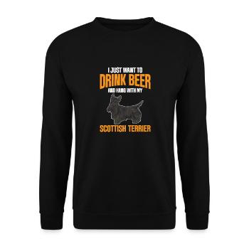 Scottish Terrier Scottie Dog - Unisex Sweatshirt - black - Front - Alina (178cm) & Michal (187cm)