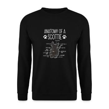 Scottish Terrier Scottie Hund - Unisex Pullover - Schwarz - Vorne - Alina (178cm) & Michal (187cm)