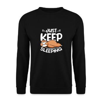 Paresseux continue de dormir - Sweat-shirt Unisexe - noir - Devant - Alina (178cm) & Michal (187cm)