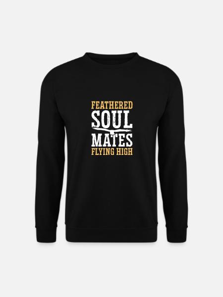Feathered soulmate Flying High Falcon - Unisex Sweatshirt - black
