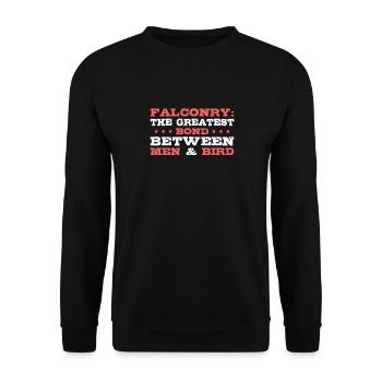 Falknerei Das Größte Band Zwischen Menschen - Unisex Pullover - Schwarz - Vorne - Alina (178cm) & Michal (187cm)