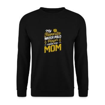 Mein Lieblingswasserballspieler nennt mich Mama - Unisex Pullover - Schwarz - Vorne - Alina (178cm) & Michal (187cm)