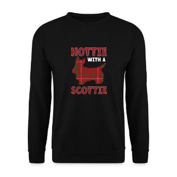 Scottish Terrier Scottie Hund - Unisex Pullover - Schwarz - Vorne - Alina (178cm) & Michal (187cm)