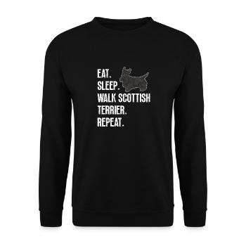 Scottish Terrier Scottie Dog - Unisex Sweatshirt - black - Front - Alina (178cm) & Michal (187cm)