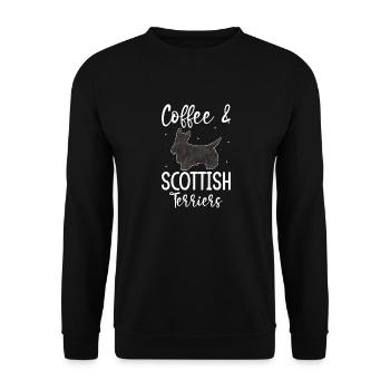 Scottish Terrier Scottie Hund - Unisex Pullover - Schwarz - Vorne - Alina (178cm) & Michal (187cm)