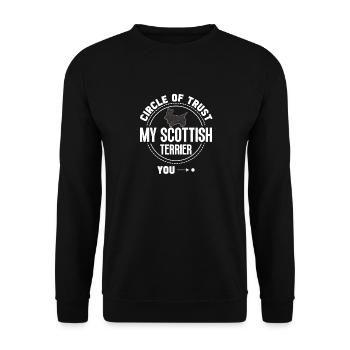 Scottish Terrier Scottie Hund - Unisex Pullover - Schwarz - Vorne - Alina (178cm) & Michal (187cm)