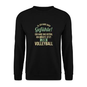 Volleyballer Volleyballspieler Volleyball - Unisex Pullover - Schwarz - Vorne - Alina (178cm) & Michal (187cm)