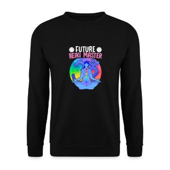 Future Reiki Master - Unisex Pullover - Schwarz - Vorne - Alina (178cm) & Michal (187cm)