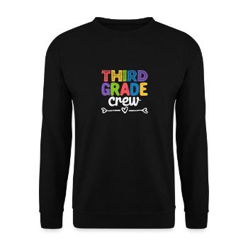 Crew der 3. Klasse Lehrer der dritten Klasse Erste - Unisex Pullover - Schwarz - Vorne - Alina (178cm) & Michal (187cm)