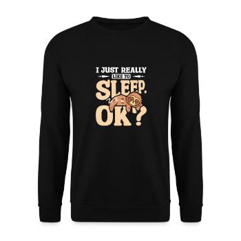J’aime vraiment dormir ok? Paresse - Sweat-shirt Unisexe - noir - Devant - Alina (178cm) & Michal (187cm)