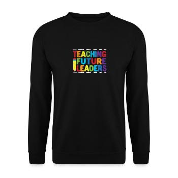 Teaching Future Leaders Inspiring Teachers - Unisex Sweatshirt - black - Front - Alina (178cm) & Michal (187cm)