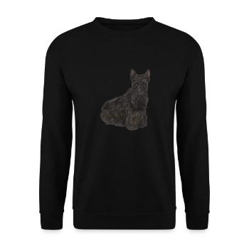 Scottish Terrier Scottie Hund - Unisex Pullover - Schwarz - Vorne - Alina (178cm) & Michal (187cm)