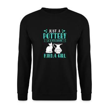 Poterie Poterie Artiste de poterie Argile - Sweat-shirt Unisexe - noir - Devant - Alina (178cm) & Michal (187cm)