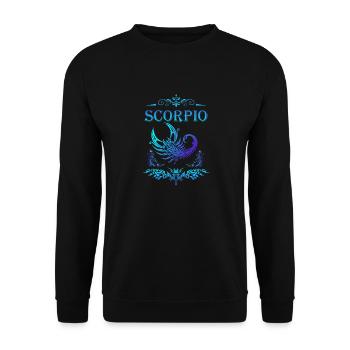 Scorion zodiac sign - Unisex Pullover - Schwarz - Vorne - Alina (178cm) & Michal (187cm)