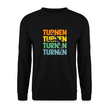 Turnen Gymnastik Turner - Unisex Pullover - Schwarz - Vorne - Alina (178cm) & Michal (187cm)