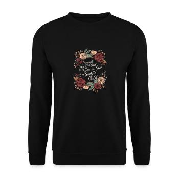 Mon gendre est mon enfant préféré Humeur des mères - Sweat-shirt Unisexe - noir - Devant - Alina (178cm) & Michal (187cm)