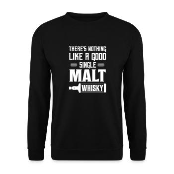 There's Nothing Like A Good Single Malt Whisky Whi - Unisex Pullover - Schwarz - Vorne - Alina (178cm) & Michal (187cm)