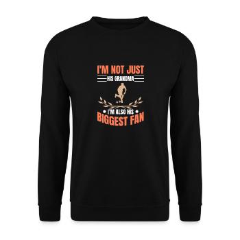 I'm His Grandma I'm Also His Biggest Fan Field Hoc - Unisex Pullover - Schwarz - Vorne - Alina (178cm) & Michal (187cm)