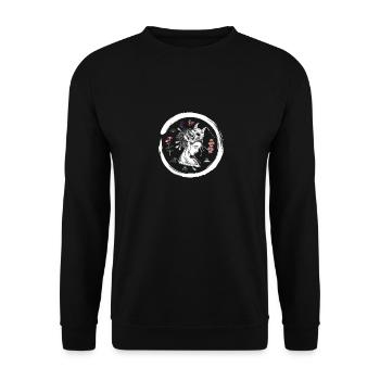 Japon Geisha Vintage Harajuku Art - Sweat-shirt Unisexe - noir - Devant - Alina (178cm) & Michal (187cm)