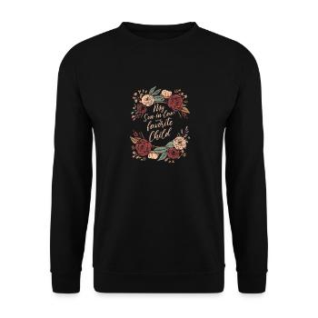 Mon gendre est mon enfant préféré pour ma mère - Sweat-shirt Unisexe - noir - Devant - Alina (178cm) & Michal (187cm)