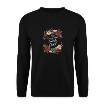 Mon gendre est mon enfant préféré pour Mother Pun - Sweat-shirt Unisexe - noir - Devant - Alina (178cm) & Michal (187cm)