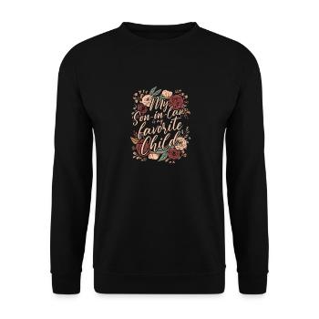 Mon gendre est mon enfant préféré pour ma mère - Sweat-shirt Unisexe - noir - Devant - Alina (178cm) & Michal (187cm)