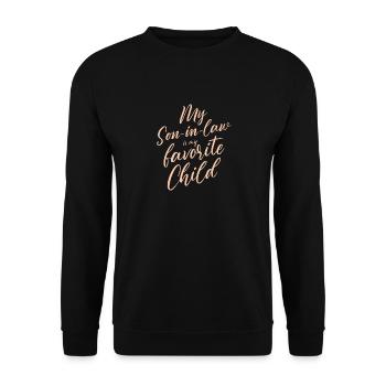 Mon gendre est mon enfant préféré pour ma mère - Sweat-shirt Unisexe - noir - Devant - Alina (178cm) & Michal (187cm)